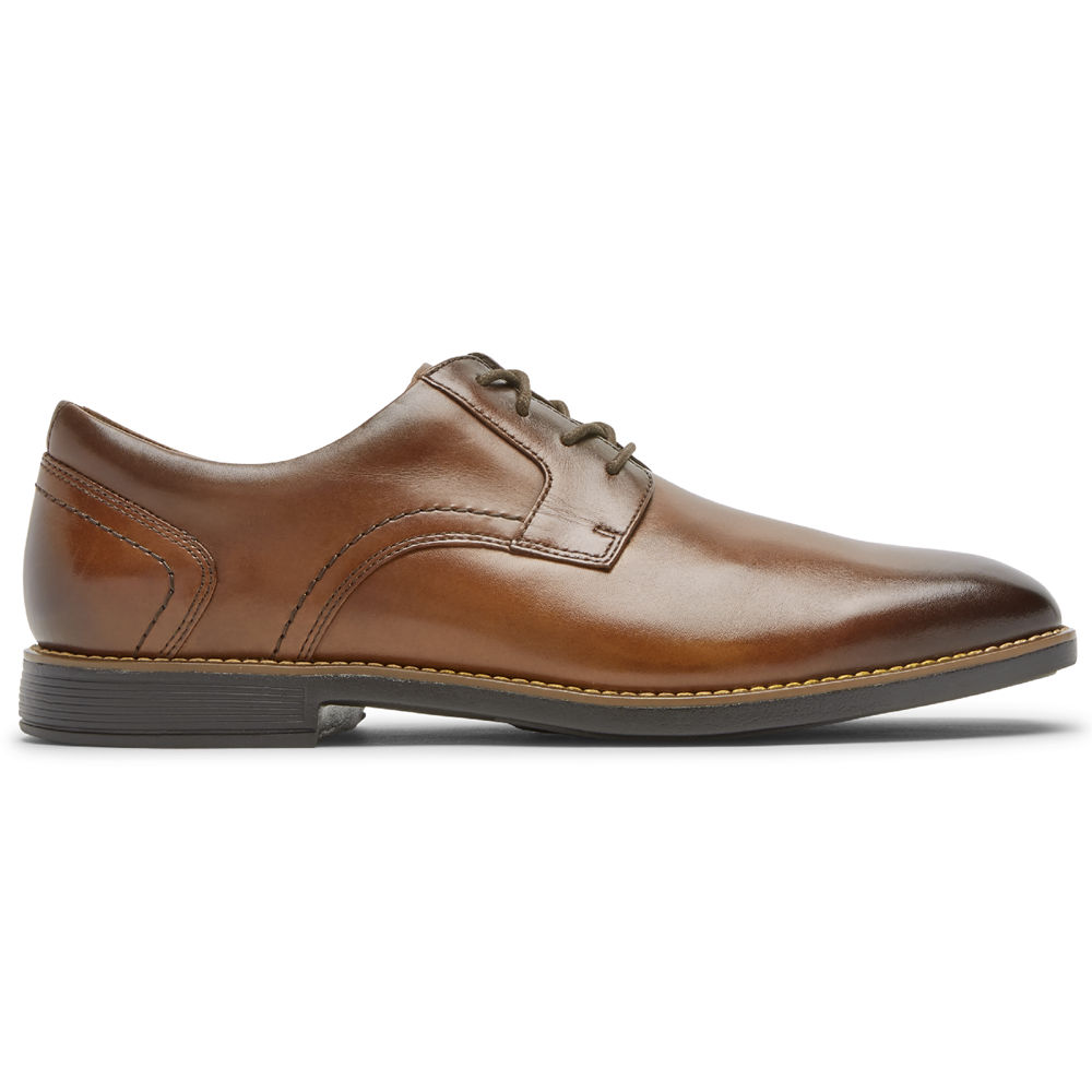 Rockport Mens Slayter Plain Toe Shoe - Lace Up Brown - TGI491726